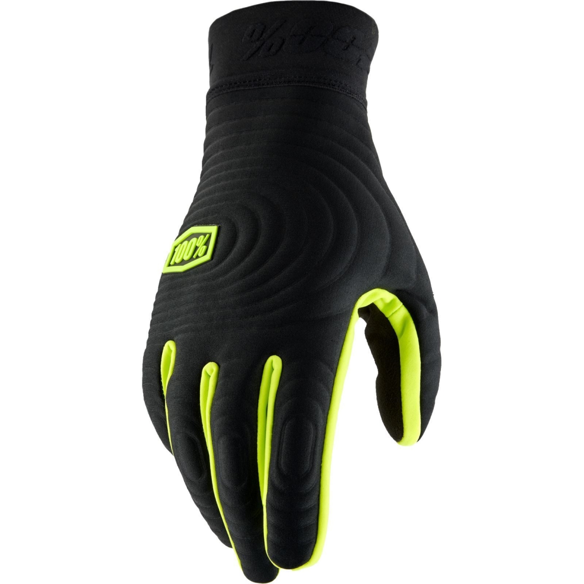 Picture of 100 Percent 10030-00004 Brisker Xtreme Gloves - Black & Fluorescent Yellow - Extra Large