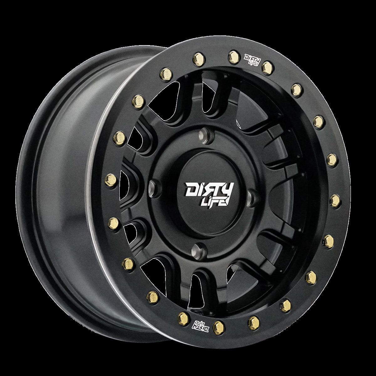 9309R-57102MB 15 x 7 in. 4x137 BP, 13 mmOffset & 106.25 mm Hub 9309R Canyon Pro Matte Black Beadlock Wheel
