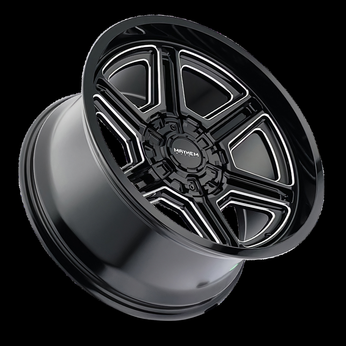 8117-2152BM 20 x 10 in. 5x127 BP, -25 mm Offset & 87 mm Hub 8117 Hermosa Black & Milled Wheel