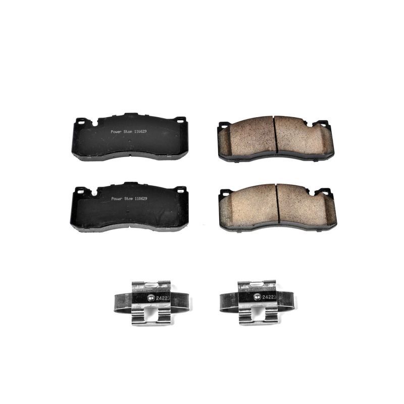 PowerStop 17-1371 Front Z17 Evolution Ceramic Brake Pads with Hardware for 2008-2013 BMW 135i