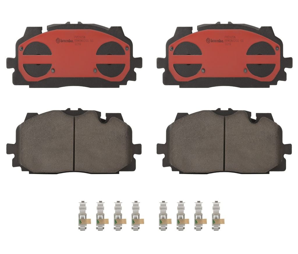 P85165N Front Premium NAO Ceramic OE Equivalent Pad for 2019-2021 Audi A6 Quattro