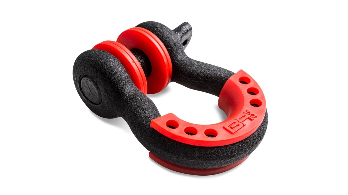 3203 0.75 in. Black D-Ring with Red Isolators