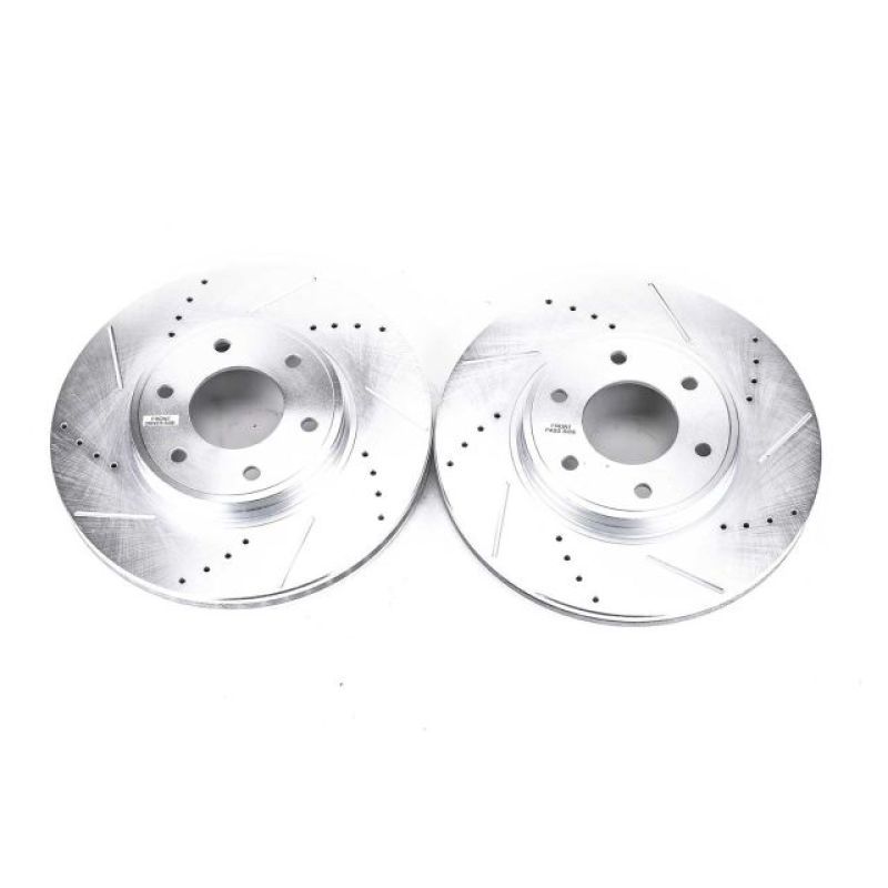 PowerStop AR82120XPR Front Evolution Drilled & Slotted Rotors for 2006-2009 Chevrolet Trailblazer, Pack of 2
