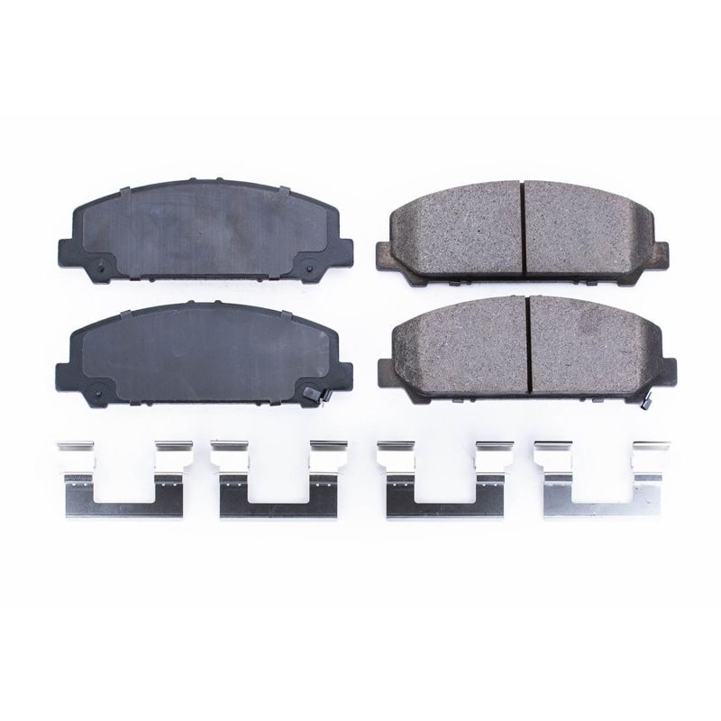 PowerStop 17-1286 Front Z17 Evolution Ceramic Brake Pads with Hardware for 2005-2010 Infiniti QX56