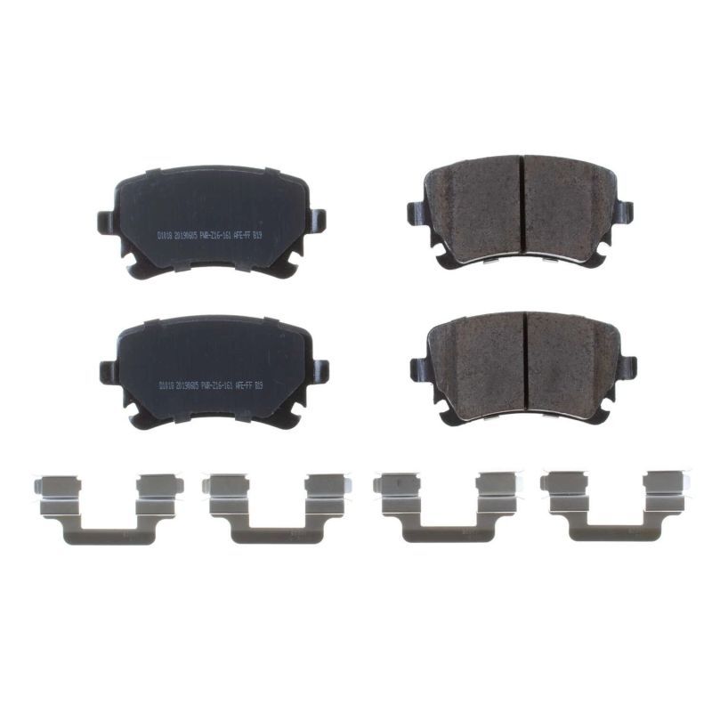 PowerStop 17-1018 Rear Z17 Evolution Ceramic Brake Pads with Hardware for 2005-2011 Audi A6 Quattro