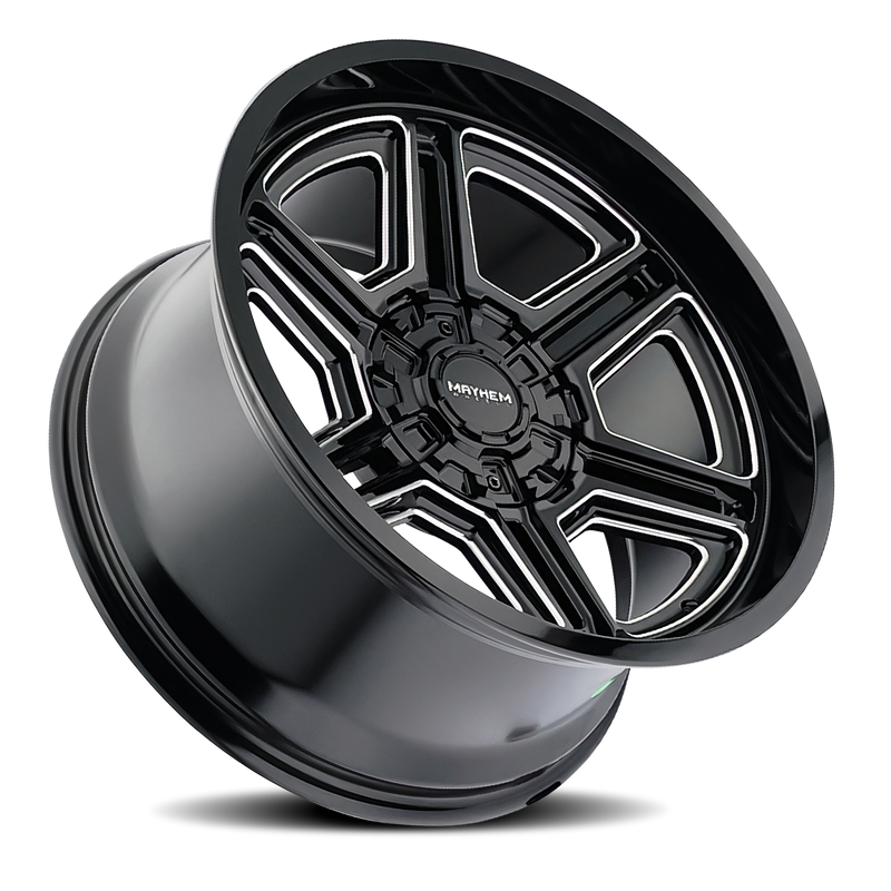 8117-2937BM 20 x 9 in. 6x135-6x139.7 BP, 18 mm Offset & 106 mm Hub 8117 Hermosa Black & Milled Wheel
