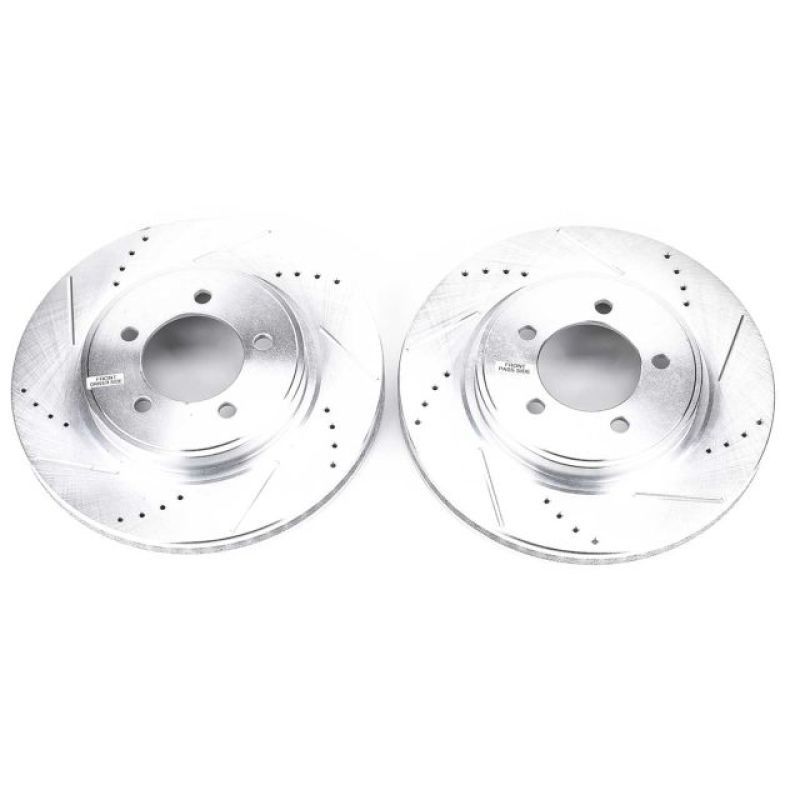 PowerStop AR82112XPR Front Evolution Drilled & Slotted Rotors for 2006-2010 Ford Explorer, Pack of 2