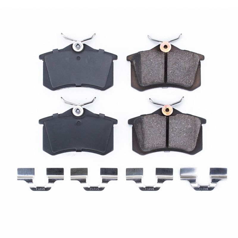 Power Stop 17-340A Rear Z17 Evolution Ceramic Brake Pad with Hardware for 2003-2004 Audi A4 Cabriolet