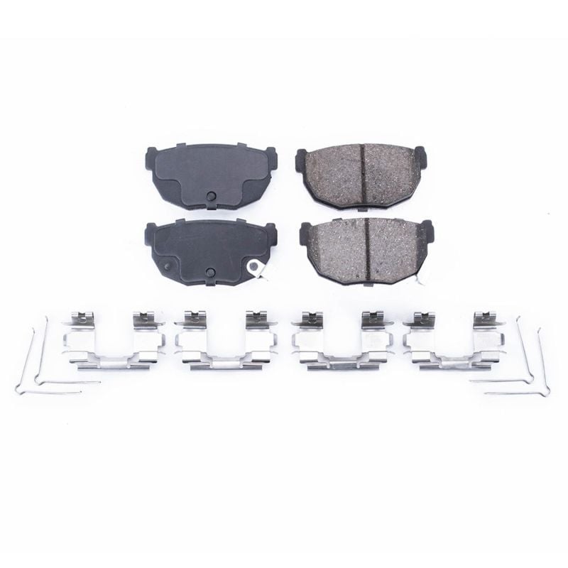 Power Stop 17-230 Rear Z17 Evolution Ceramic Brake Pad with Hardware for 1986-1988 Nissan 200SX XE