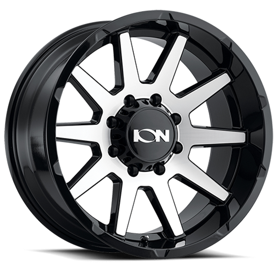 143-2181BM 20 x 10 & 8 x 165.1 Bolt Pattern - 19 mm Offset & 125.2 mm Hub Black Machined Wheel