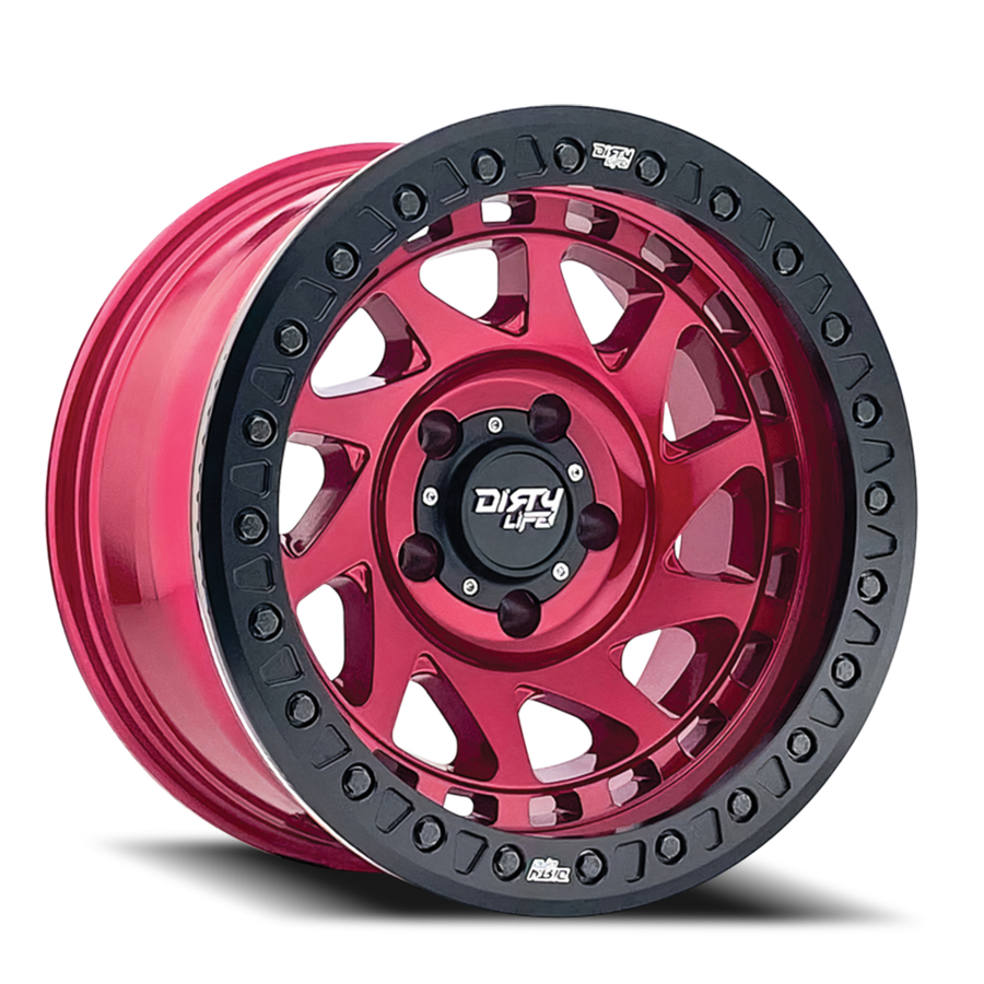 9313-7970R12 17 x 9 Enigma Race & 8 x 170 Bolt Pattern - 12 mm Offset & 125.2 mm Hub Crimson Candy Red Wheel