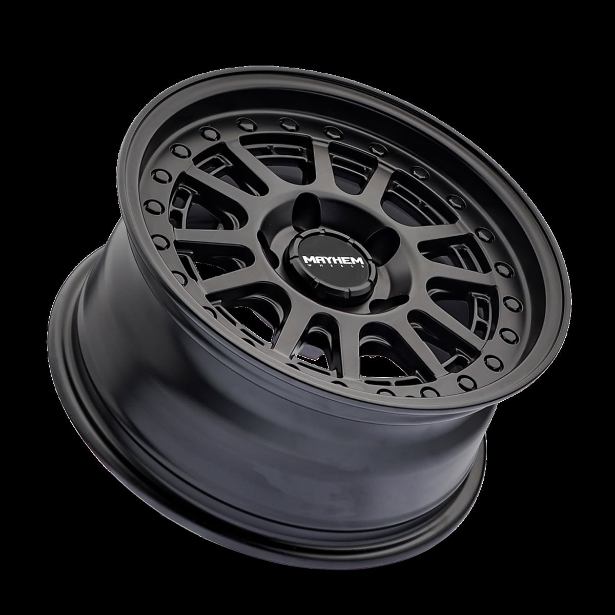 8305-5744MB 15 x 7 Compass & 5 x 100 Bolt Pattern - 15 mm Offset Hub Matte Black Wheel