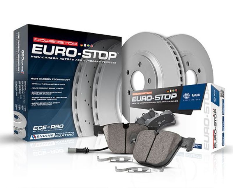 Power Stop ESK528 Front Euro-Stop Brake Kit for 1999-2004 Audi A4