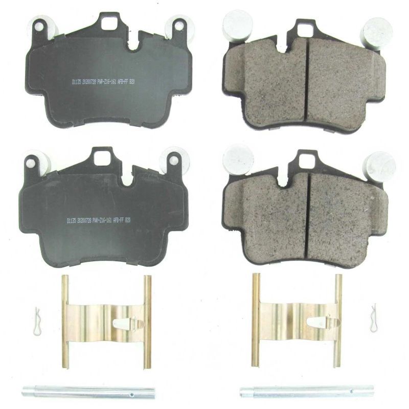 PowerStop 17-1135 Front or Rear Z17 Evolution Ceramic Brake Pad with Hardware for 2005-2008 Porsche 911 Carrera
