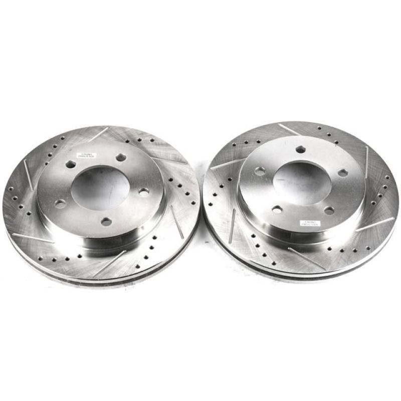 PowerStop AR8557XPR Front Evolution Drilled & Slotted Rotor for 1997-2003 Ford F-150 - Set of 2