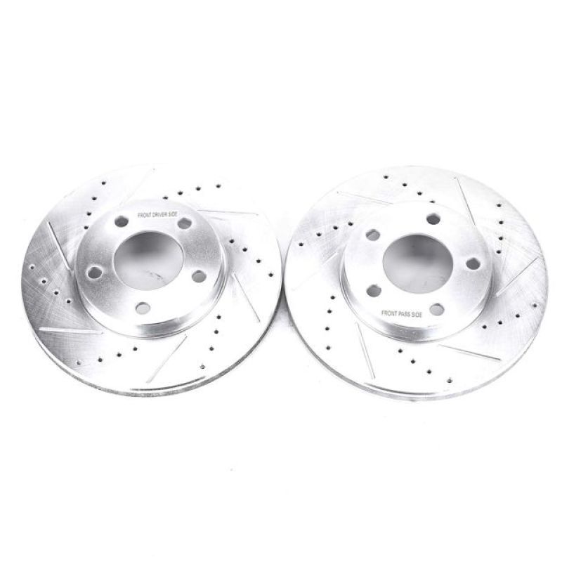 PowerStop AR8588XPR Front Evolution Drilled & Slotted Rotor for 2001-2007 Ford Escape - Set of 2