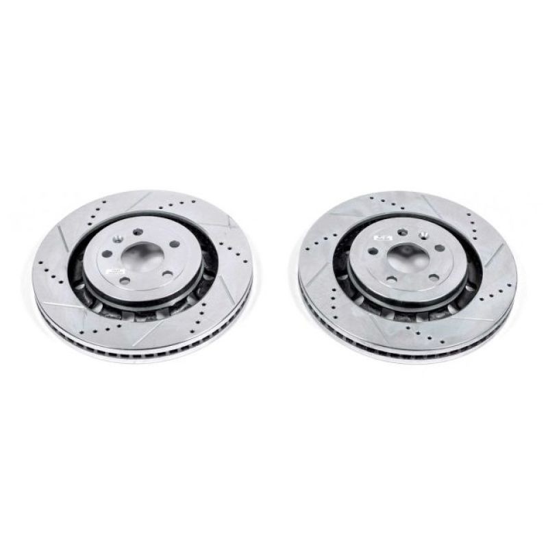 PowerStop AR85141XPR Front Evolution Drilled & Slotted Rotor for 2013-2019 Ford Explorer - Set of 2