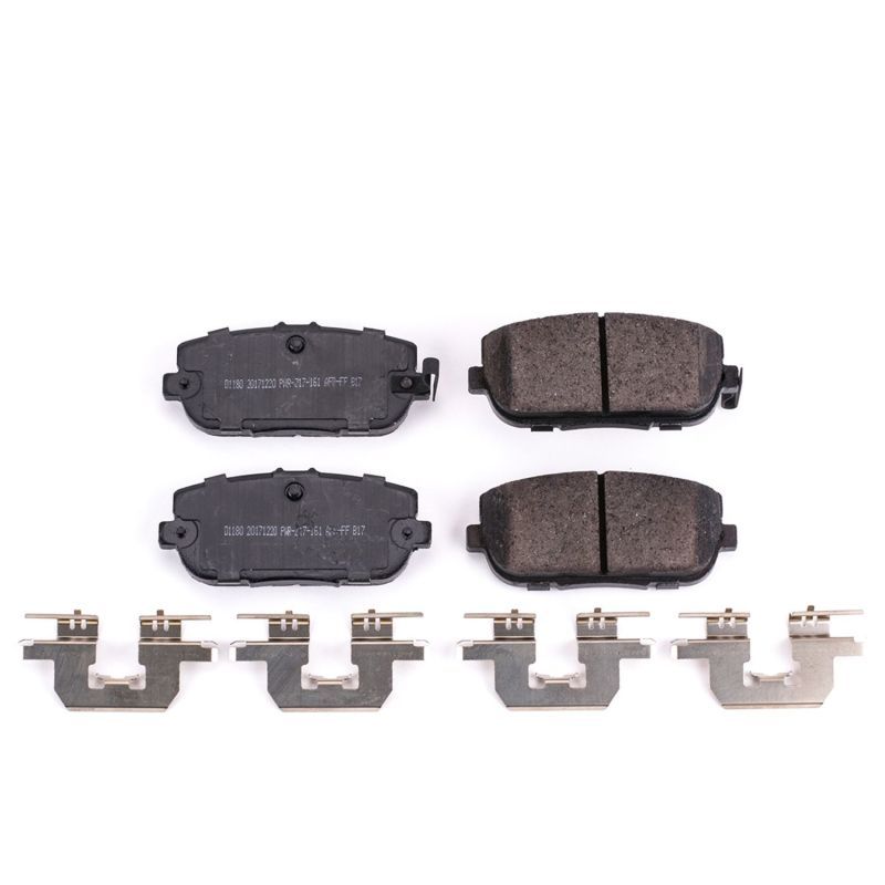 PowerStop 17-1180 Rear Z17 Evolution Ceramic Brake Pad with Hardware for 2017-2020 Fiat 124 Spider Lusso