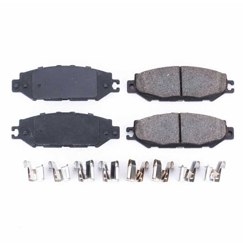 PowerStop 17-613 Rear Z17 Evolution Ceramic Brake Pad with Hardware for 1993-2000 Lexus LS400 Base