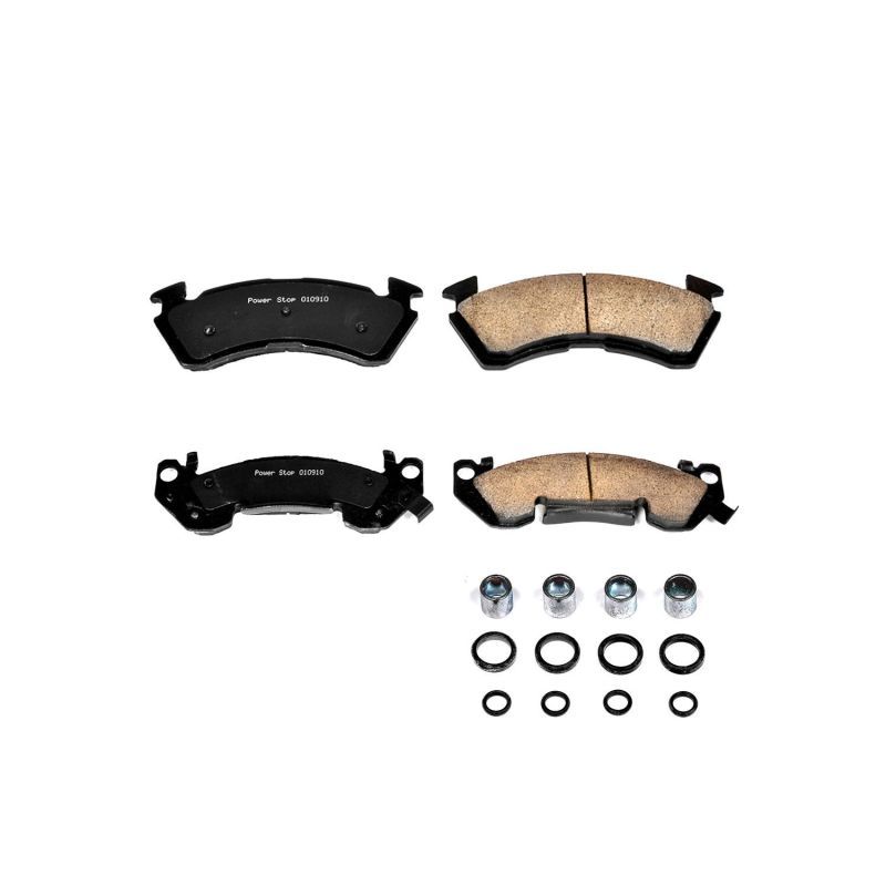 PowerStop 17-614 Front Z17 Evolution Ceramic Brake Pad with Hardware for 1992-1996 Buick Commercial Chassis