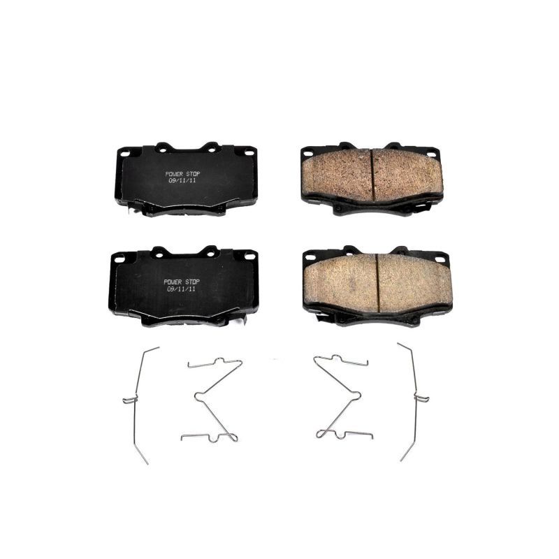PowerStop 17-502 Front Z17 Evolution Ceramic Brake Pad with Hardware for 1996-1997 Lexus LX450