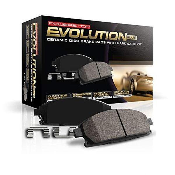 PowerStop 17-1469 2017 BMW 530i Rear Z17 Evolution Ceramic Brake Pads with Hardware