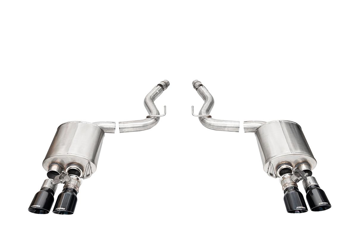 21261BLK 2024 Ford Mustang V8 5.0L 3 in. Axle-Back Exhaust System with Twin 4 in. Black Pro-Series Tips -  CORSA Performance