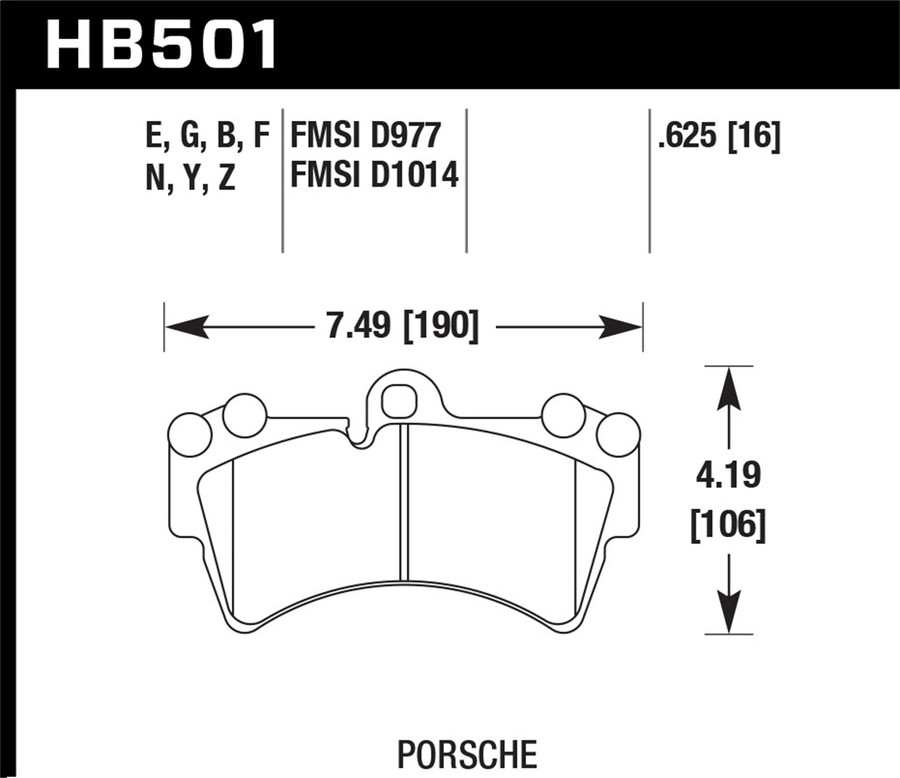 Hawk Performance HB501G.625 2007-2010 Audi Q7 DTC-60 Race Front Brake Pads