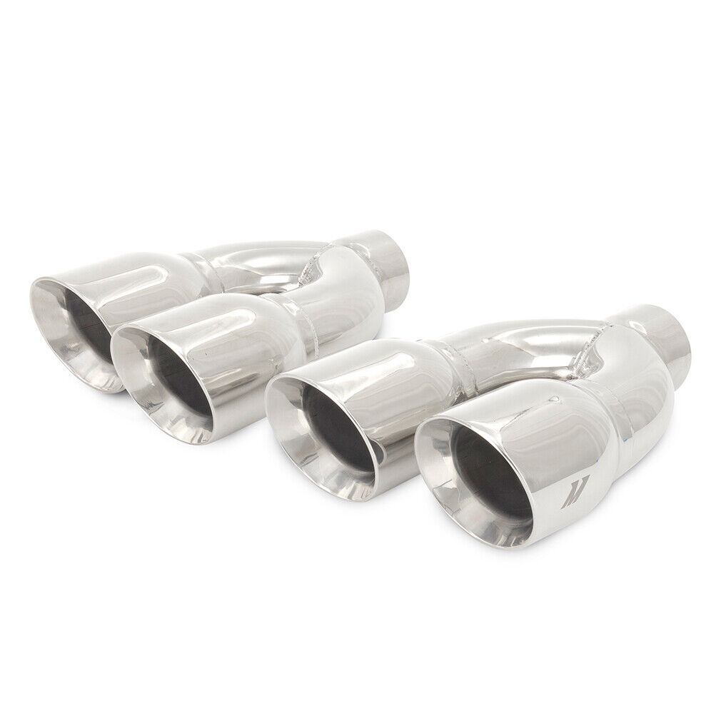 Universal Steel Muffler Tip 2.5 in. Inlet Dual Y Polished