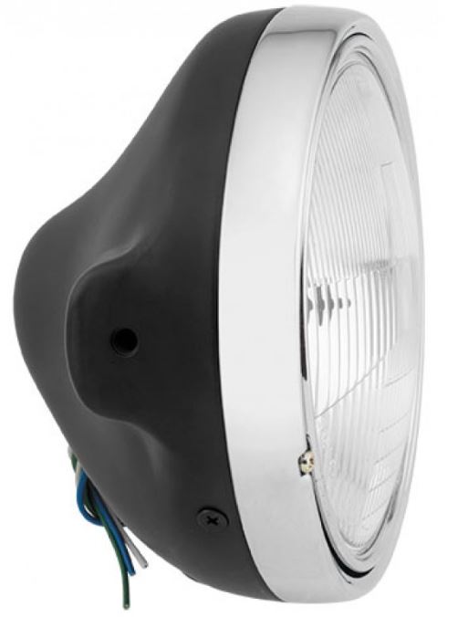 152457 7 in. Slim Headlight Side Mount - Black