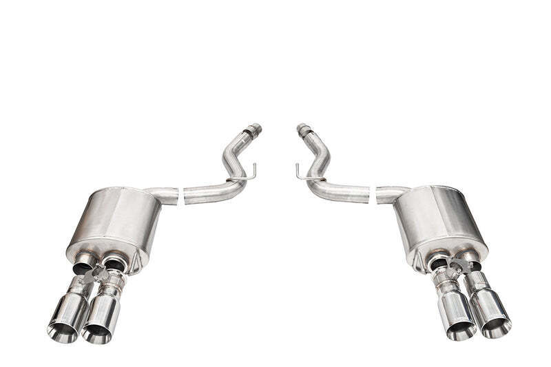 21262 2024 Ford Mustang V8 5.0L 3 in. Axle-Back Exhaust System with Twin 4 in. Polished Straight Tips -  CORSA Performance