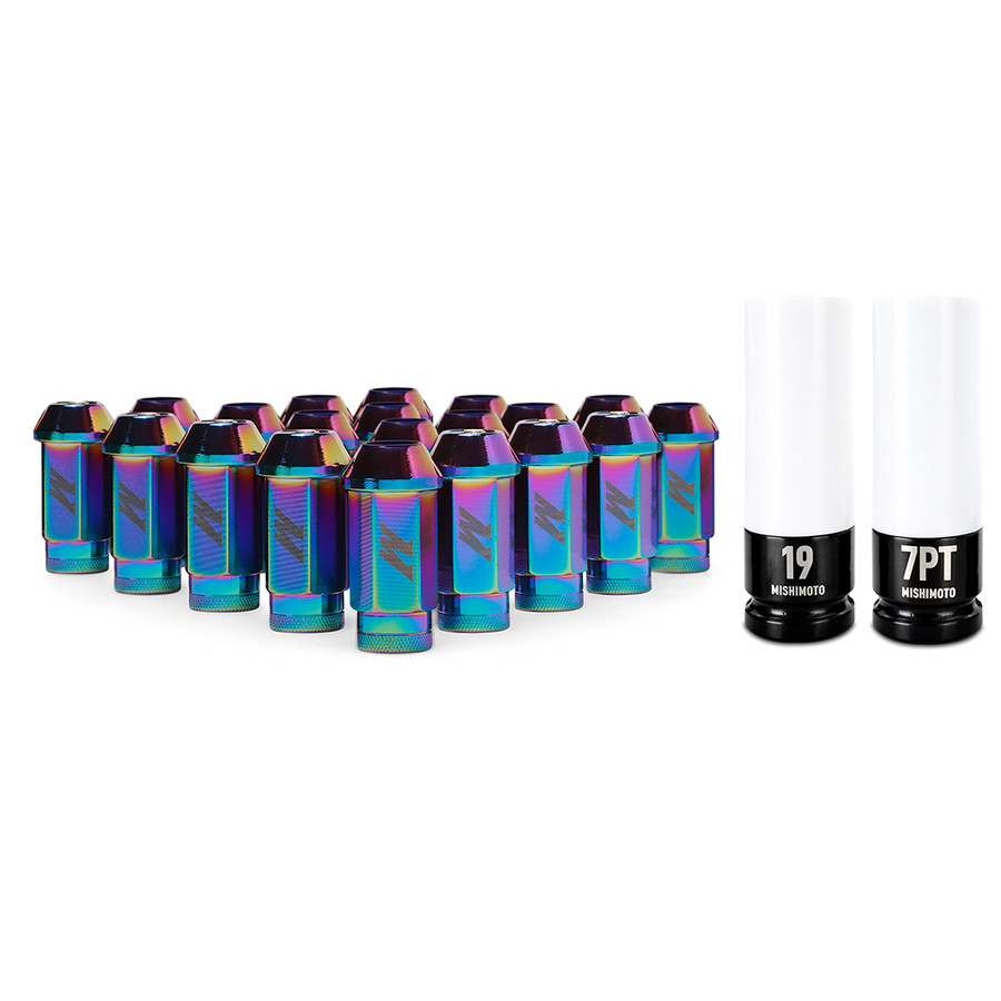 MMLG-15-20LNC Aluminum Locking Lug Nuts M12x1.5 Set, Neo Chrome - 20 Piece