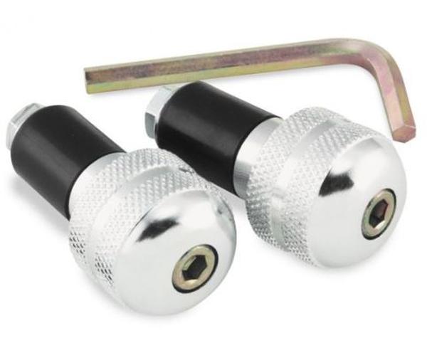 BikeMaster Anti-Vibration Bar Ends - Silver