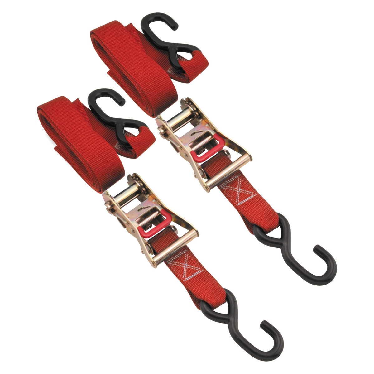 100519 1.5 in. Nylon Ratchet Tiedown - Red