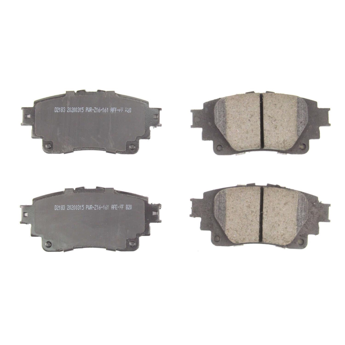 PowerStop 16-2183 Rear Z16 Evolution Ceramic Brake Pads for 2019 Toyota Corolla