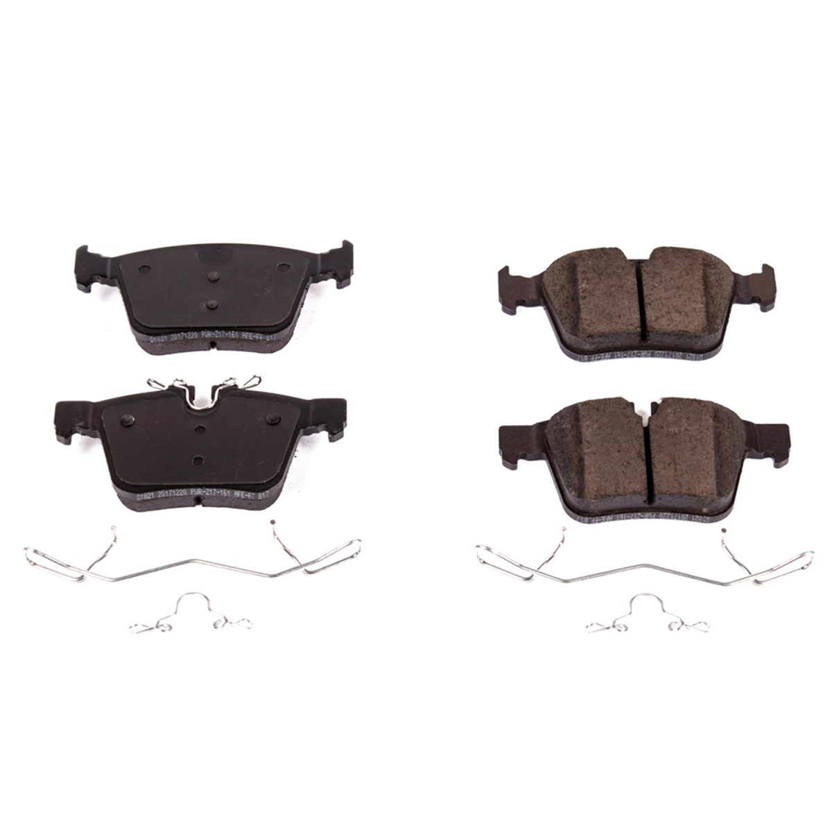 PowerStop 17-1821 Rear Z17 Evolution Ceramic Brake Pads with Hardware for 2018 Jaguar E-Pace