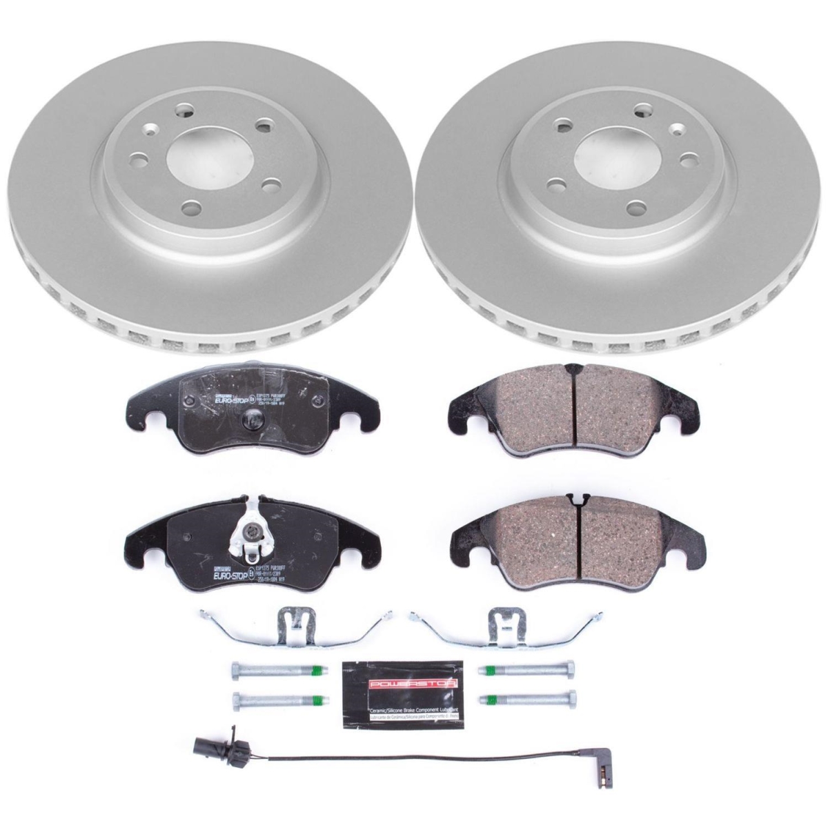 PowerStop ESK5752 Front Euro-Stop Brake Kit for 2009-11 Audi A4