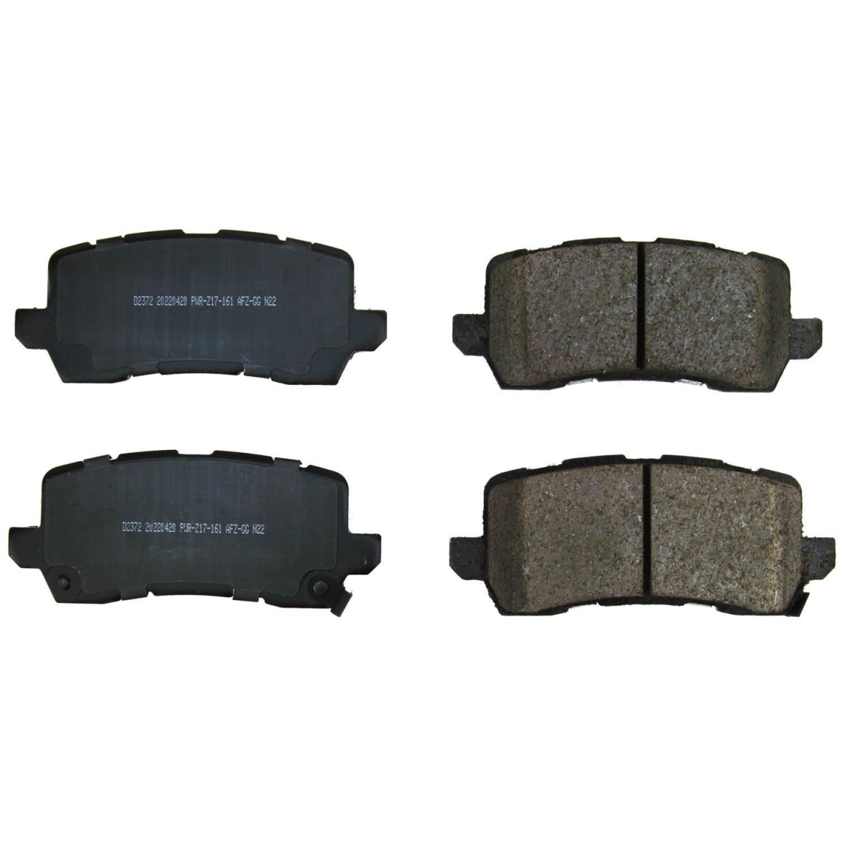 Powerstop Brake Pad Set Z16 Evolution Ceramic, Rear, 90-day / 3000-mile limited warranty 16-2372