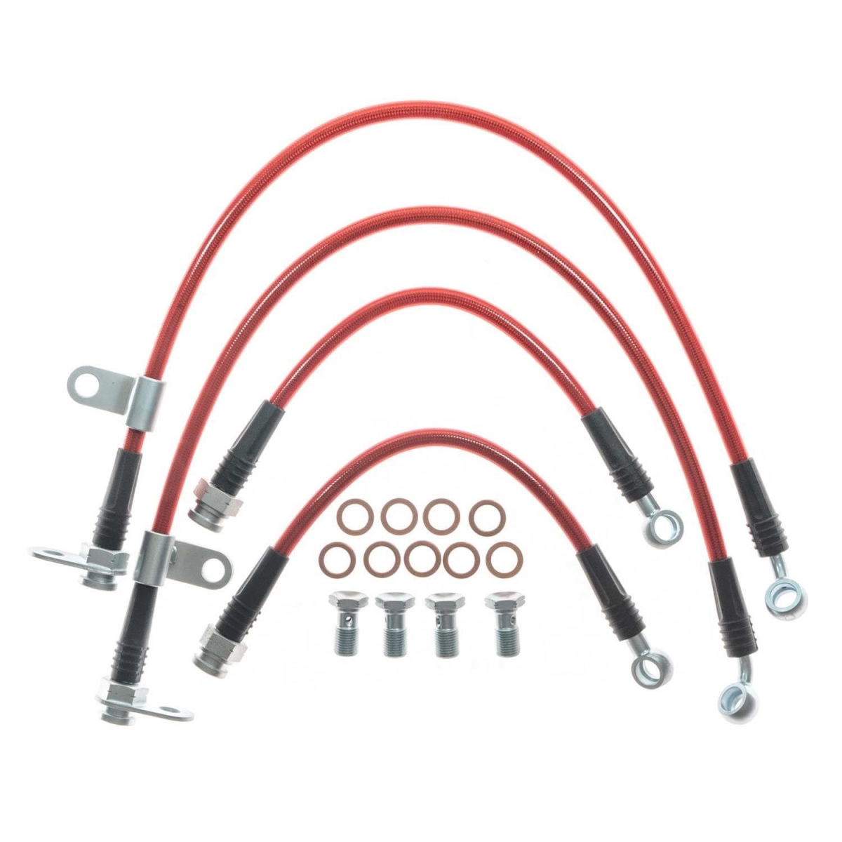 Picture of PowerStop BH00213 Front & Rear Stainless Steel Braided Brake Hose Kit for 2016-20 Mazda MX-5 Miata