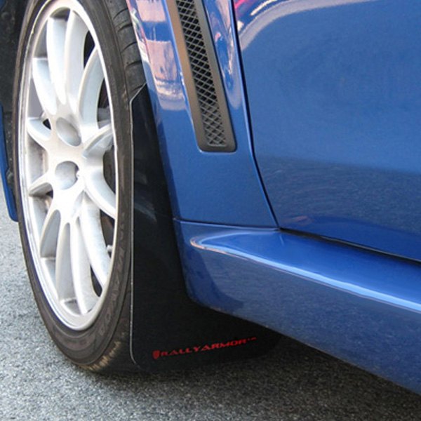 MF10-UR-BLK-RD 2008 Plus Mitsubishi Evolution X UR Black Mud Flap with Red Logo