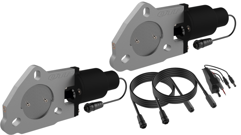 2.5 in. Bolt-On QTEC Dual Electric Cutout Valves - Pair