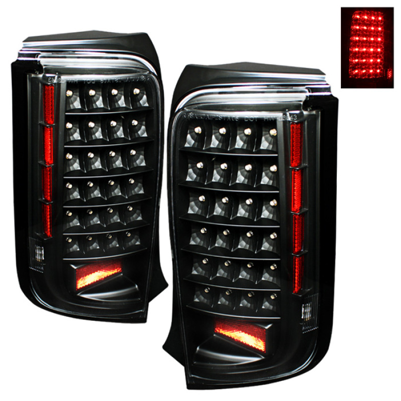 Picture of Spyder 5013156 LED Tail Lights for 2008-2010 Xtune Scion XB - Black