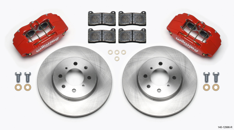 262 mm DPHA Front Caliper & Rotor Kit with Red Honda & Acura OE Rotor