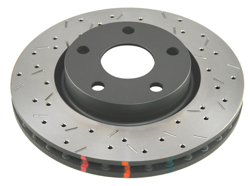 Rear Drilled & Slotted 4000 Series with Black Hat for 2010 Plus Camaro V8 SS