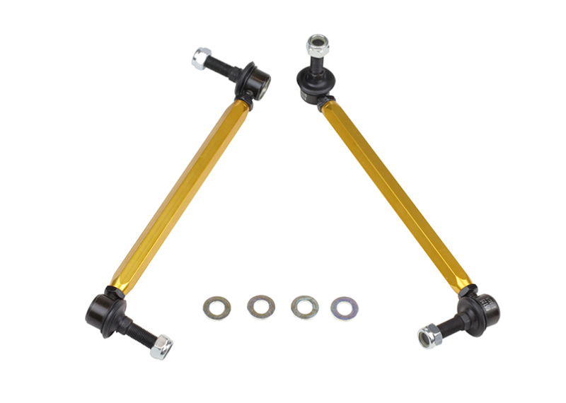 Whiteline KLC169 8 Cylinder Front Sway Bar Link Kit Heavy Duty Adjustable Steel Ball for 05 Plus Mustang Coupe