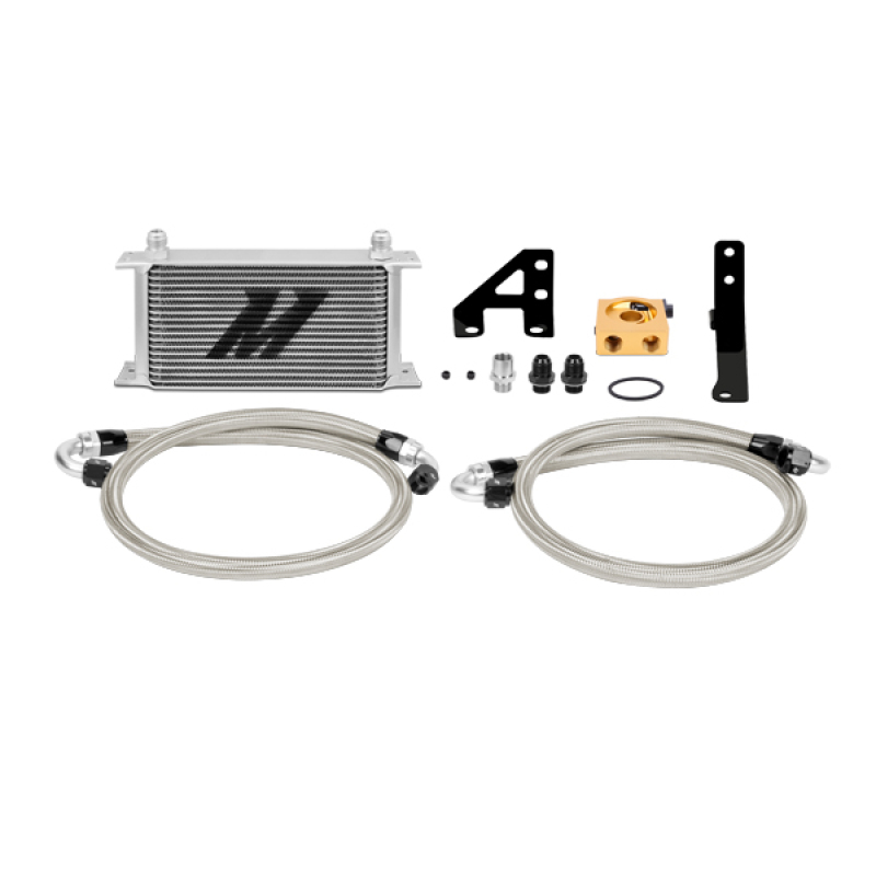 Thermostatic Oil Cooler Kit for 15 Subaru STi - Silver