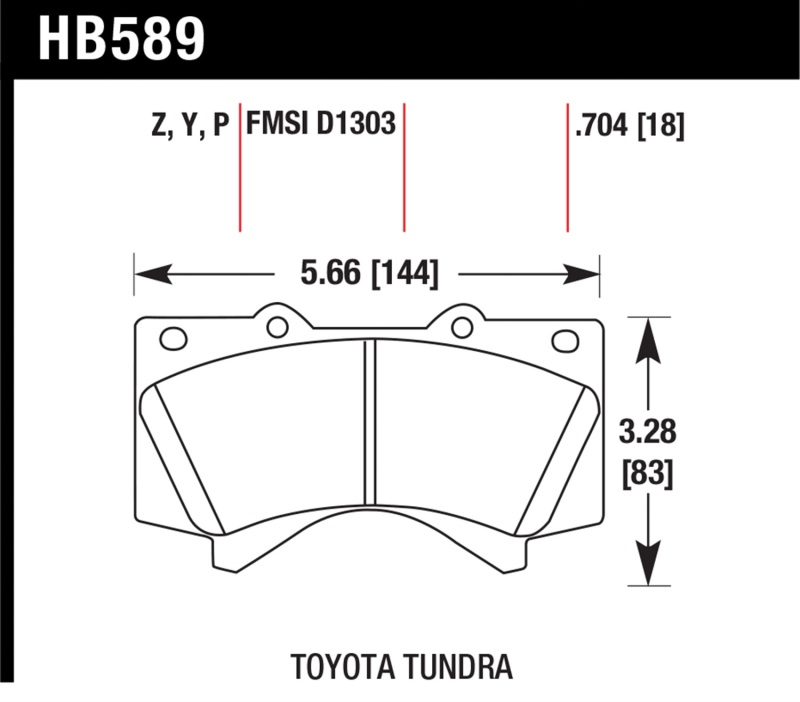 Hawk Performance HB589Y.704 LTS Street Brake Pads