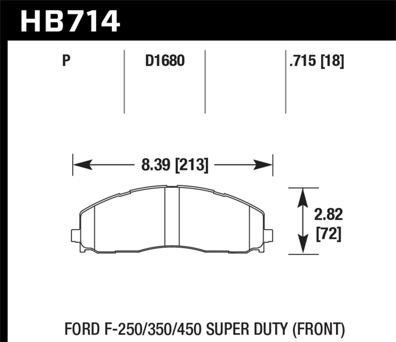 Super Duty Front Brake Pads for 2015 Ford F-250-350-450