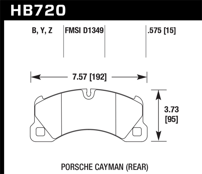 Hawk Performance HB720B.575 HPS 5.0 Brake Pads for 15-17 Porsche Cayenne Front