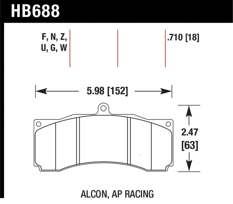 HPS 5.0 Brake Pads for AP Racing & Alcon